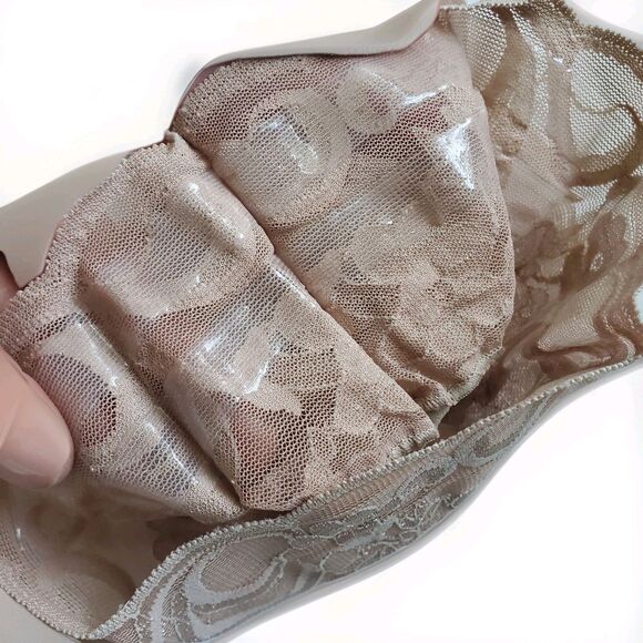 NOS Supreme Caress Sexy Thigh High 3" Lacetop Hosiery Nude Sheer Matte Pantyhose - Picture 5 of 7